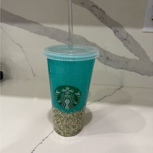 Starbucks Blue and Gold Coffee Tumbler Kitchen Essential